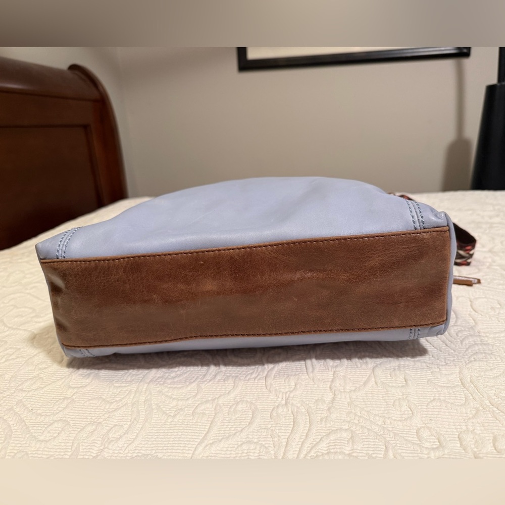 The Sak Light Blue Crossbody Bag with Brown Accents - Picture 5 of 6